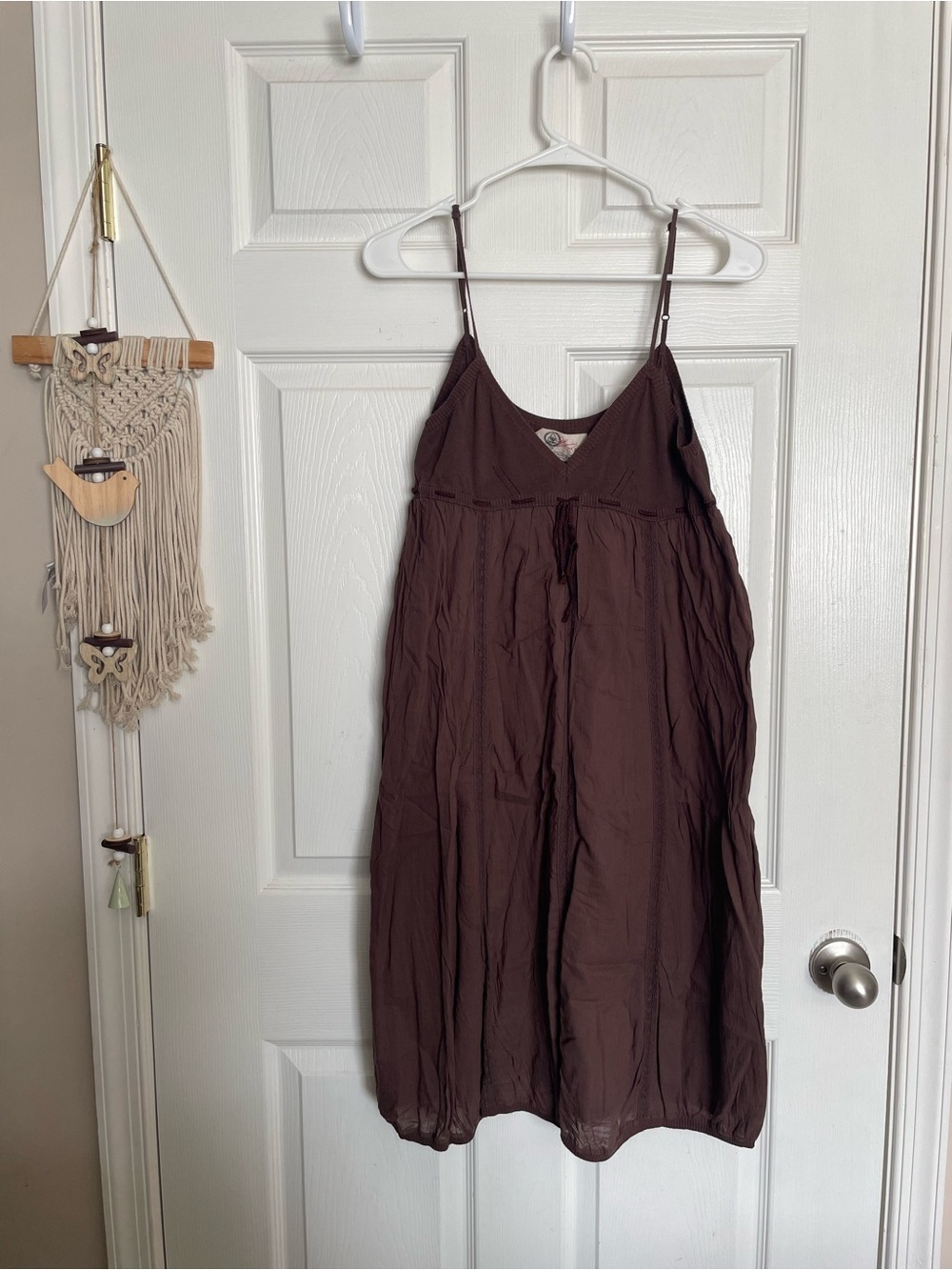 Y2K Gap Limited Edition Women’s sz M 100% Cotton Brown Spaghetti Strap Sundress